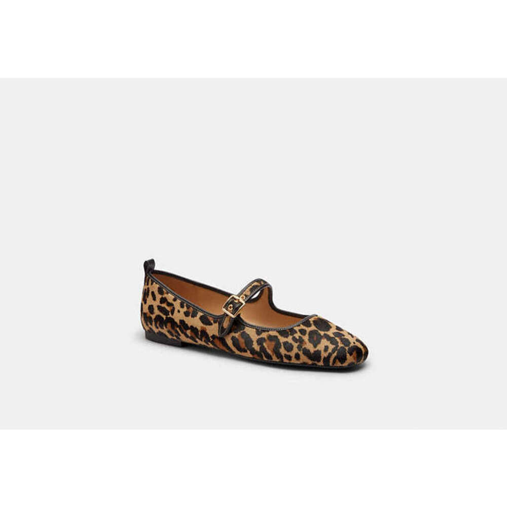 C Rivet Mary Jane With Leopard Print